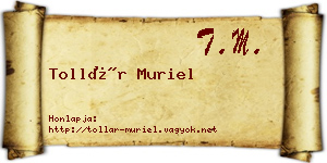 Tollár Muriel névjegykártya